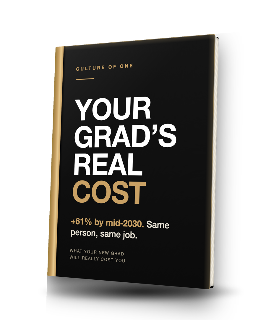 Cover of the free guide: What your new grad will really cost you